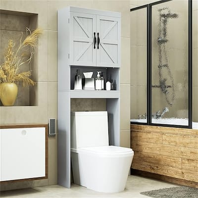 Over The Toilet Storage Cabinet - 23"D x 9"W x 67"H