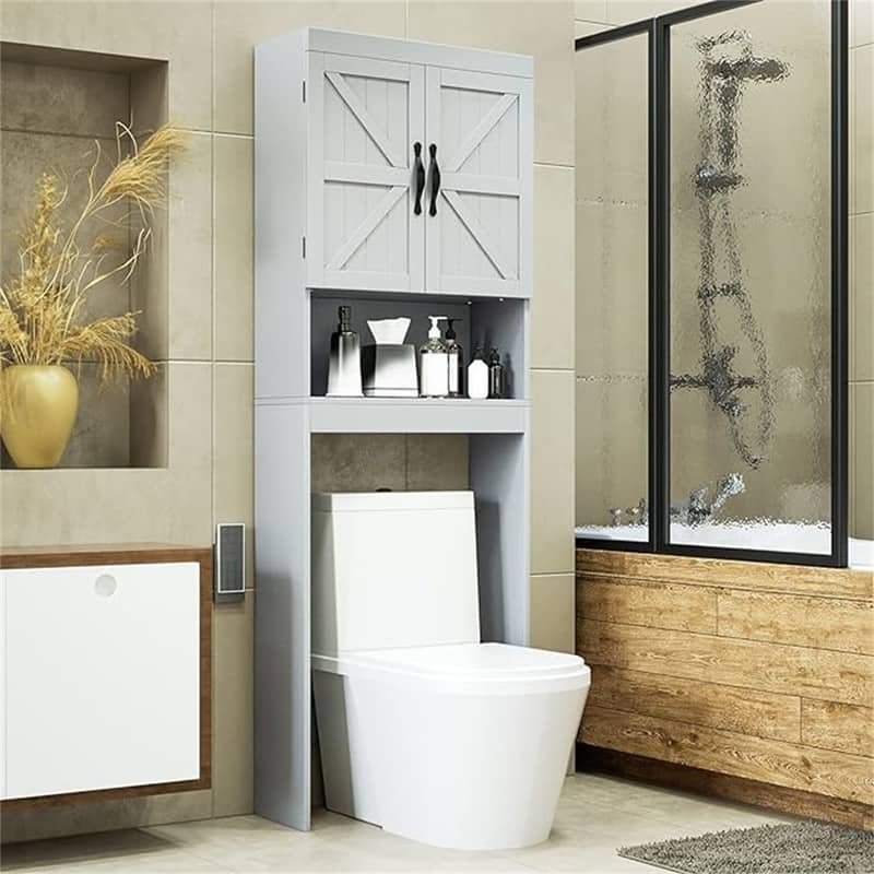 Over The Toilet Storage Cabinet - 23"D x 9"W x 67"H