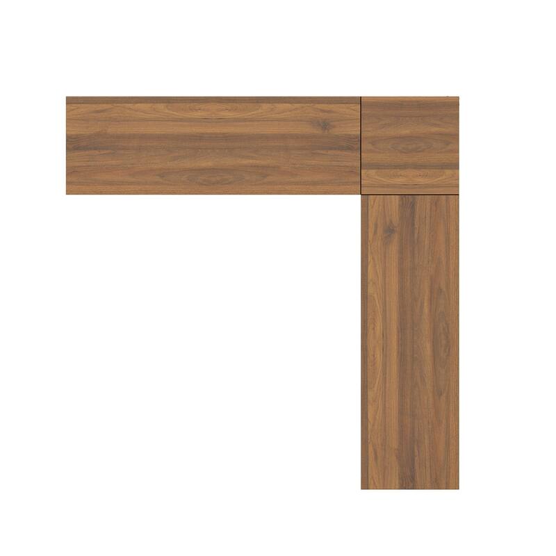 Corner Entryway Bench w/Hidden Storage White Oak Finish Shoe Cabinet