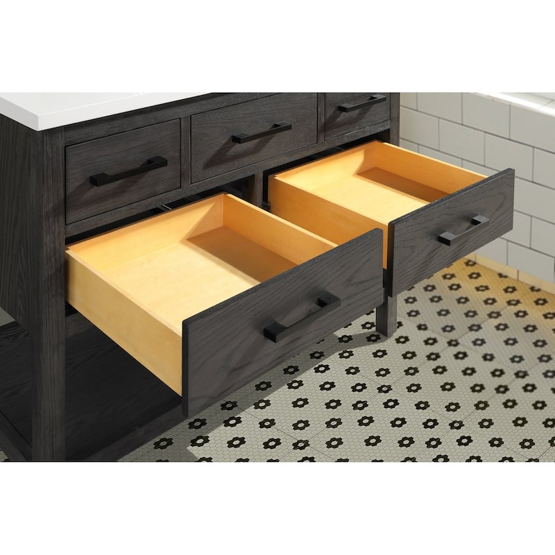 Ari Bath, Betty 42" Bathroom Vanity, Weathered Brown