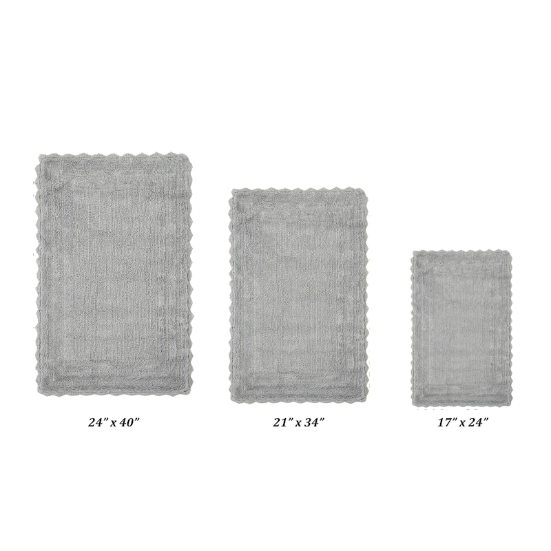 Better Trends Bath Rugs Set 100% Cotton Soft & Water Absorbent Tufted Bathroom Rug for Shower, Sink Bath Mats Lilly Crochet