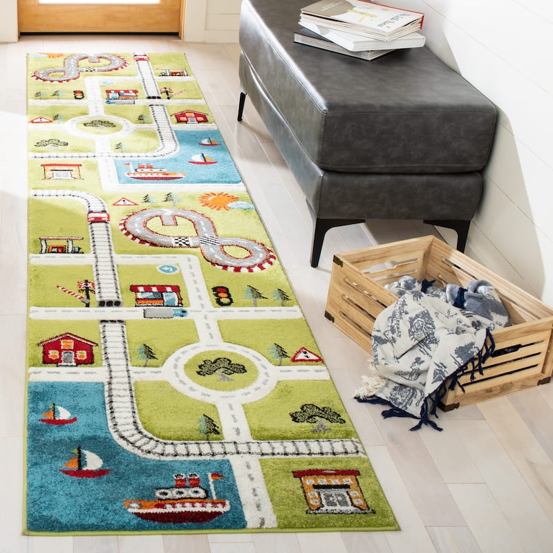SAFAVIEH Carousel Kids Koika Neighborhood Road Rug