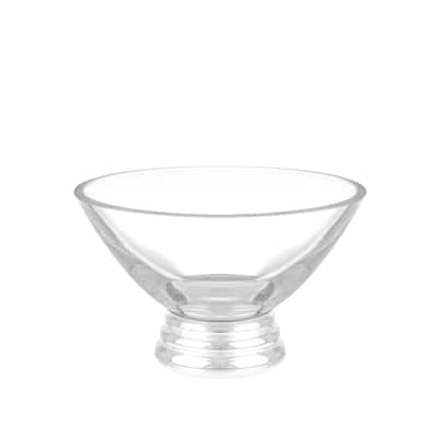 Majestic Gifts Inc. Glass Footed Dessert/ Dip Bowl W/ Clear Base-5" D