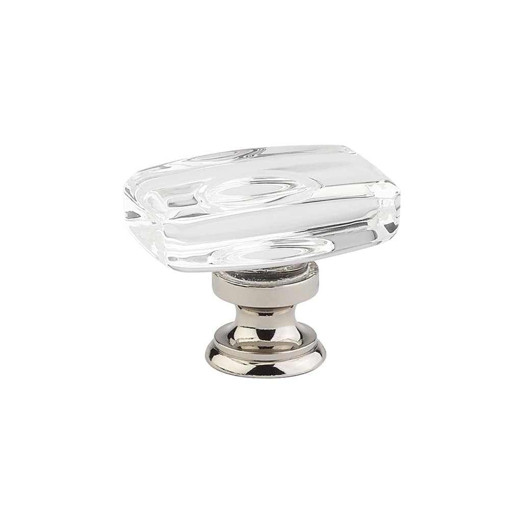 Emtek Crystal And Porcelain 1-5/8 Inch Rectangular Cabinet Knob