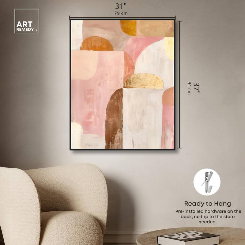 Rose Quartz and Sand II Canvas by Art Remedy