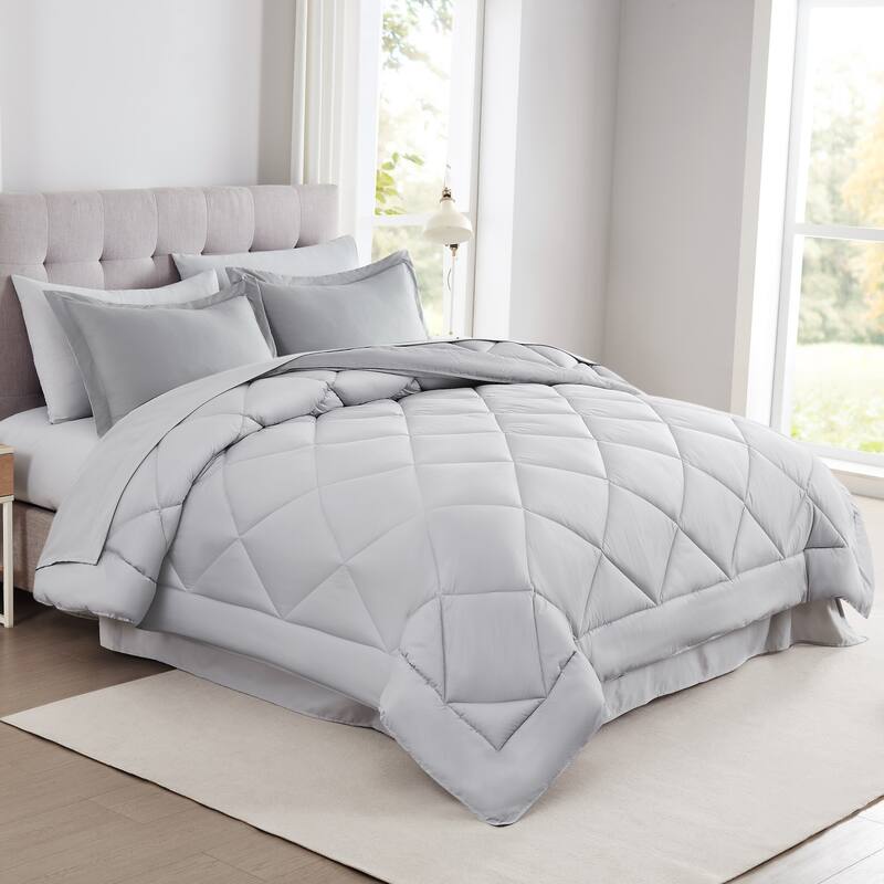 Modern Threads 7-Piece Reversible Comforter Set - Includes Comforter, Sheets, Pillowcases, Shams