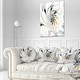 preview thumbnail 15 of 15, White Stained Glass Large Floral Wall Art Canvas 20 in. wide x 40 in. high