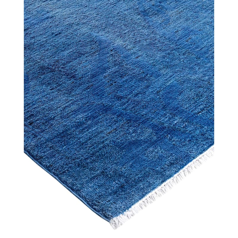 Contemporary Overdyed Wool Hand Knotted Area Rug - 4' 1" x 5' 10"