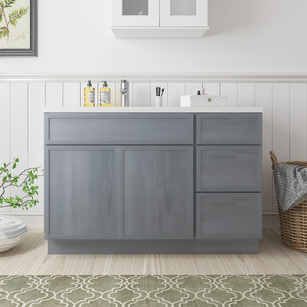 Vanity Art 45" Birch Freestanding Bathroom Vanity Cabinet without Top