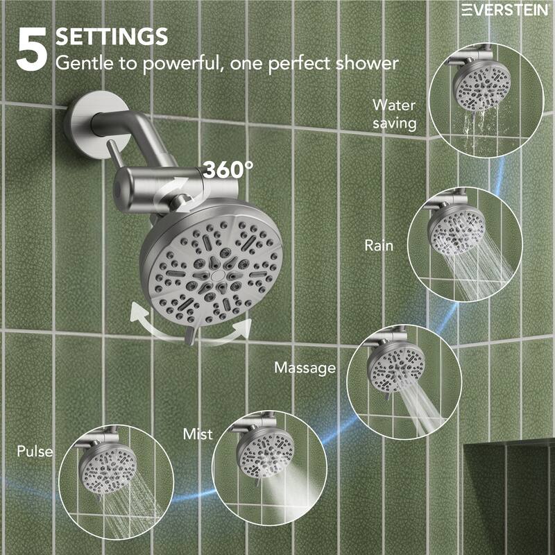 3-Function Thermostatic Shower Faucet With Pressure Balance