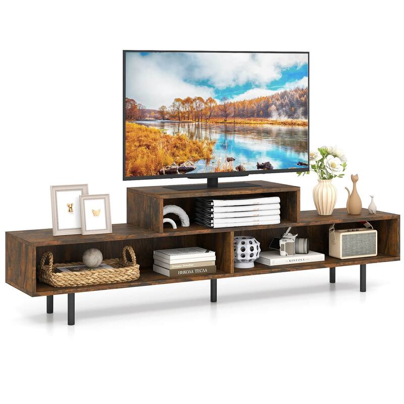 Costway 3 Cubby TV Stand for TVs up to 70" Entertainment Center Media - See Details