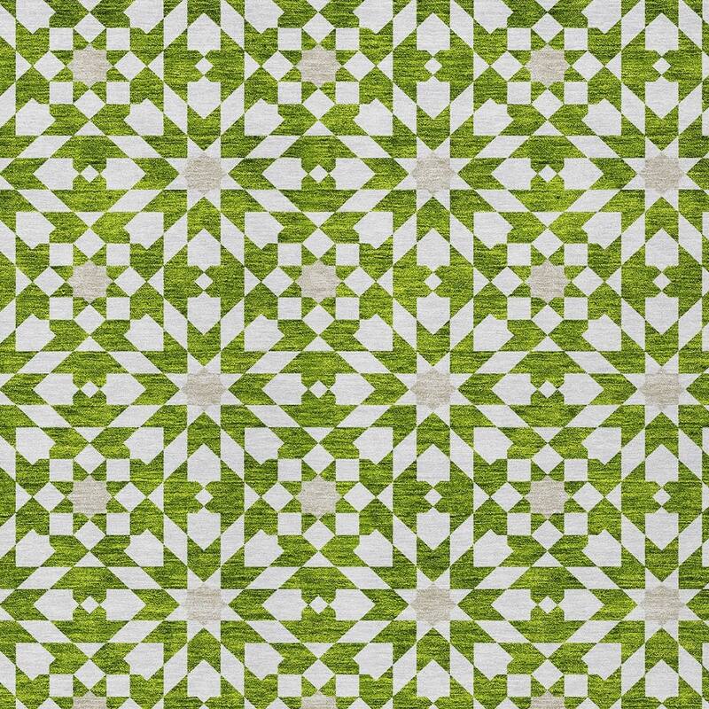 HomeRoots Floral Medallion Transitional Rectangle Outdoor Rug