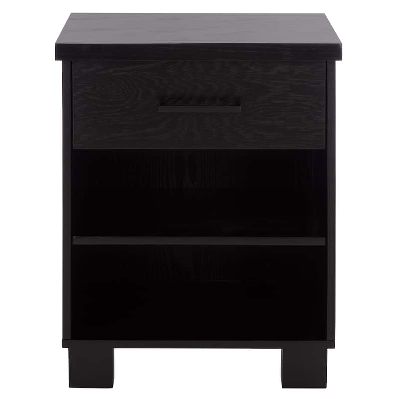 SEI Furniture Himanshu 1-Drawer 2-Shelf Nightstand - Black