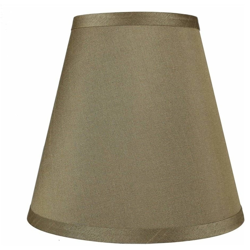 Many Selections Table Lamp Shade, 5 inch Top, 9 inch Bottom, 8.5 inch Slant - Single - Golden Taupe