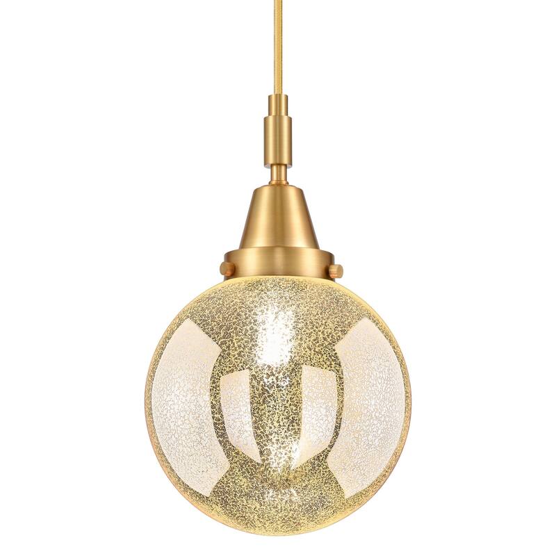 Innovations Lighting 447-1P-G208-8 Beacon 8" Wide Mini Pendant with - Satin Gold