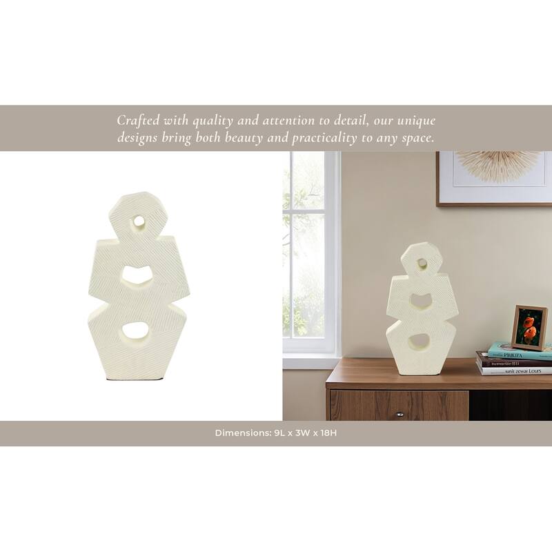 Pottery Modern Glam Abstract Sculpture Textured Geometric Design