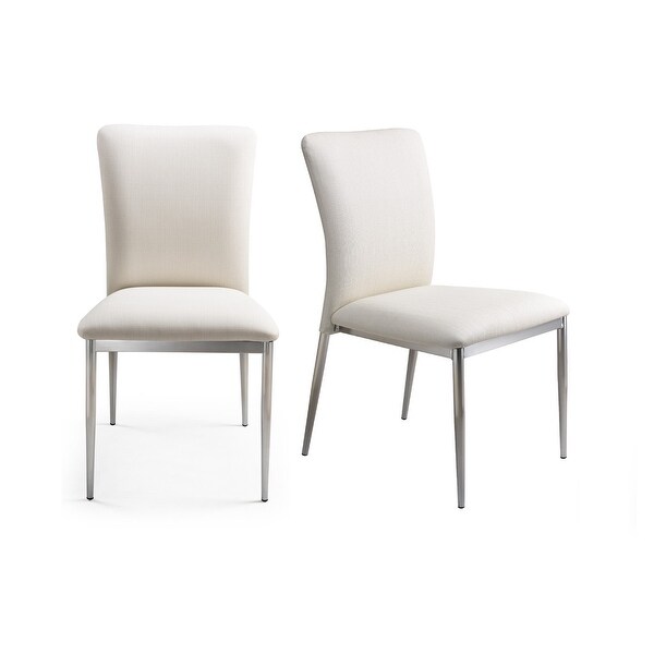 3 Pcs Square Frosted Tempered Glass Dining Table White Set On