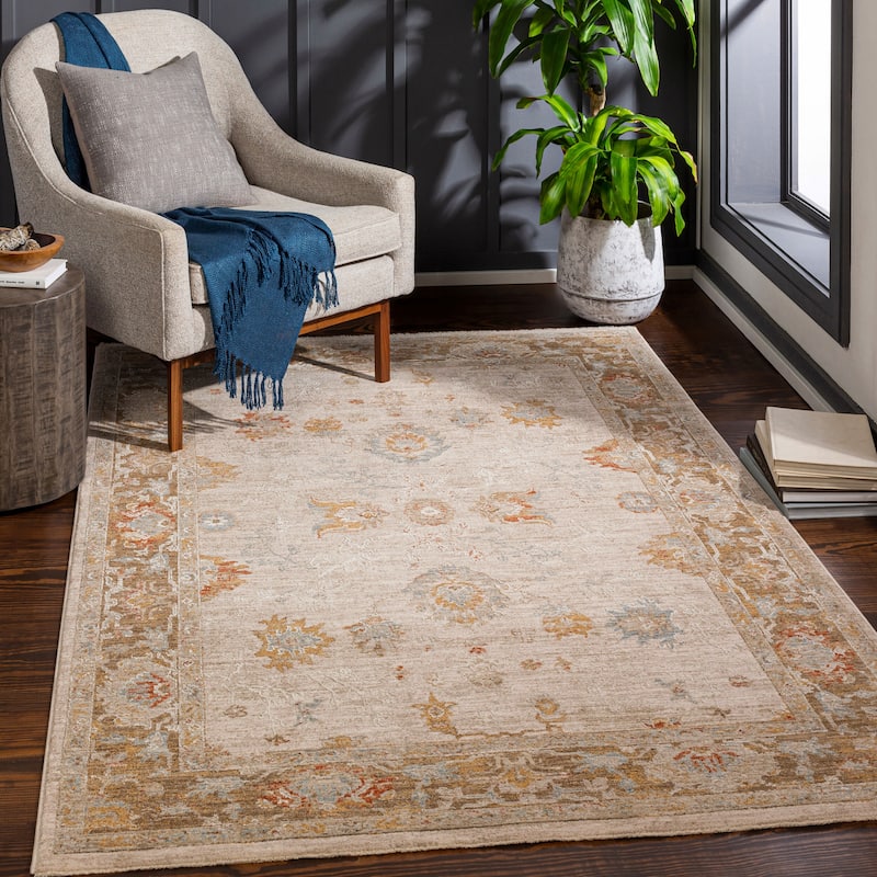 Livabliss Traditional Avant Garde Oriental Area Rug - 2'7" x 3'11" - Olive/Cream