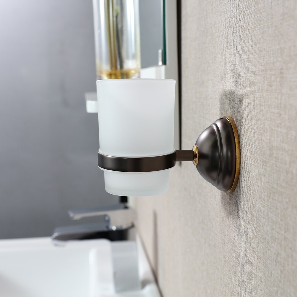 Shop Toothbrush Holder Wall Mounted Bathroom Tumbler Chrome Stainless Steel White Overstock 31758132