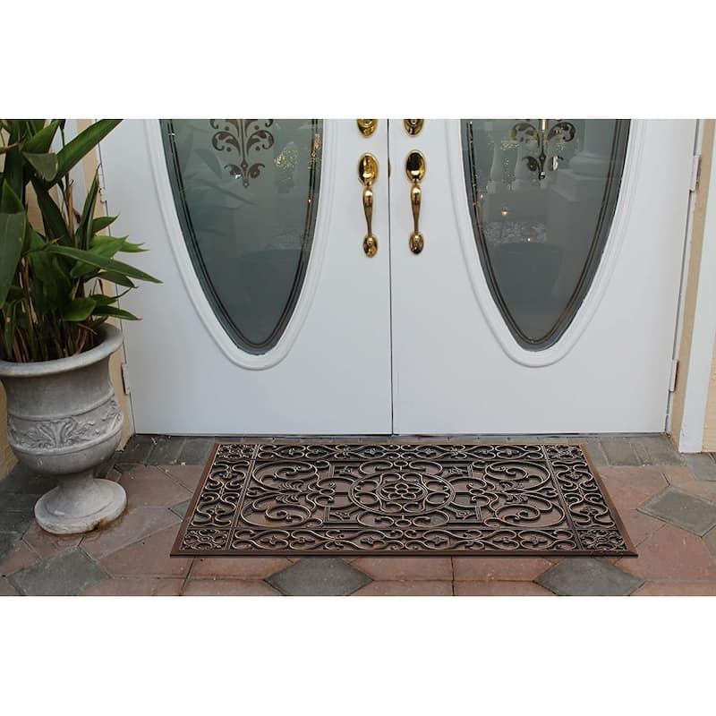 A1HC Natural Coir and Rubber Modern Indoor/Outdoor Grill Doormat