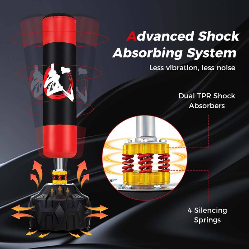 Costway 70" Freestanding Punching Bag with Fillable Base 12 Suction - See Details