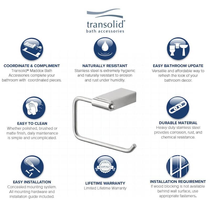 Transolid MPH Maddox Wall Mounted Toilet Paper Holder
