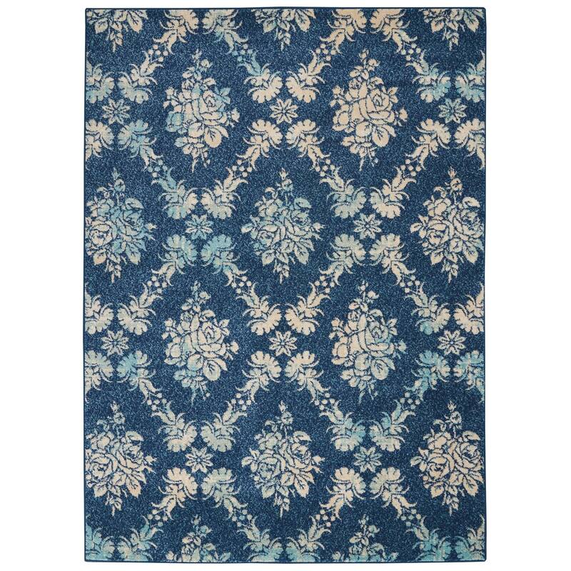 Nourison Tranquil French Country Floral Damask Area Rug