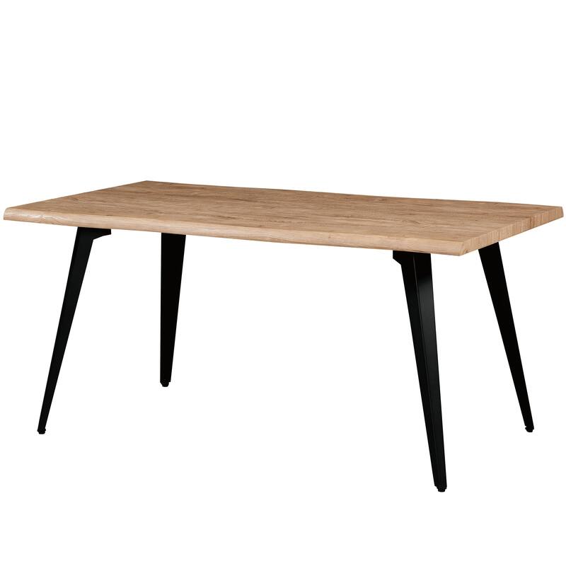 LeisureMod 7-pc Dining Set Ravenna Table and 6 Ervilla Chairs