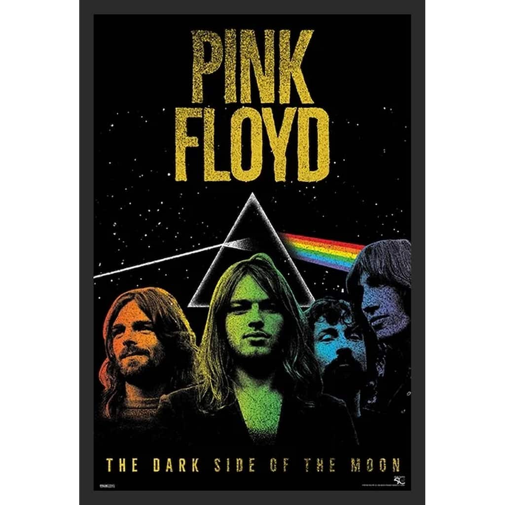 Pink Floyd - DSOTM50-Band Photo Colorful Framed Art Poster - 24 x 36 Inch