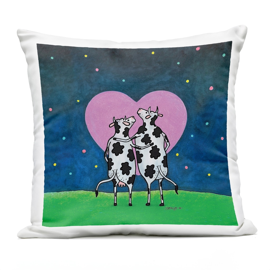 Stupell Loving Significant Udder Printed Outdoor Throw Pillow Design by Roger Straub