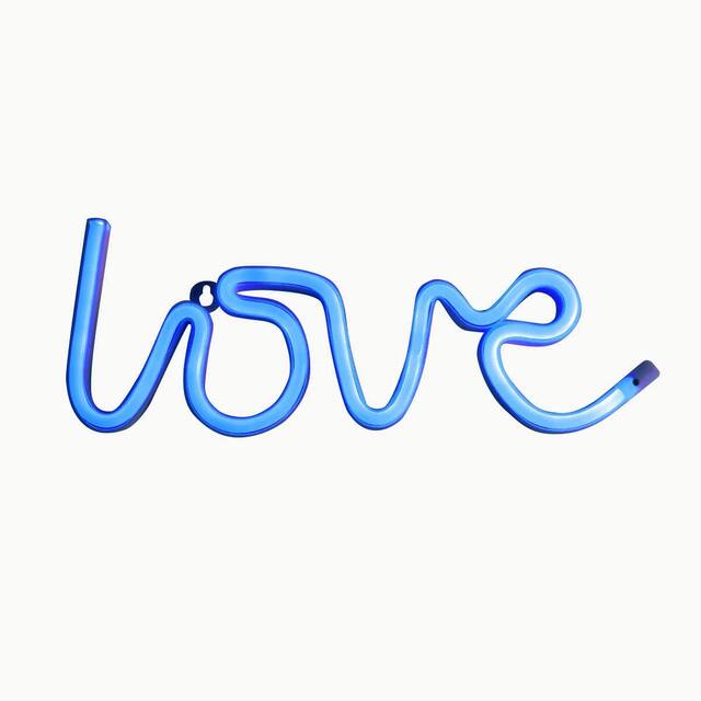 Love Neon Sign for Wall Décor Blue USB or Battery Decor Light LED Sign - Standard