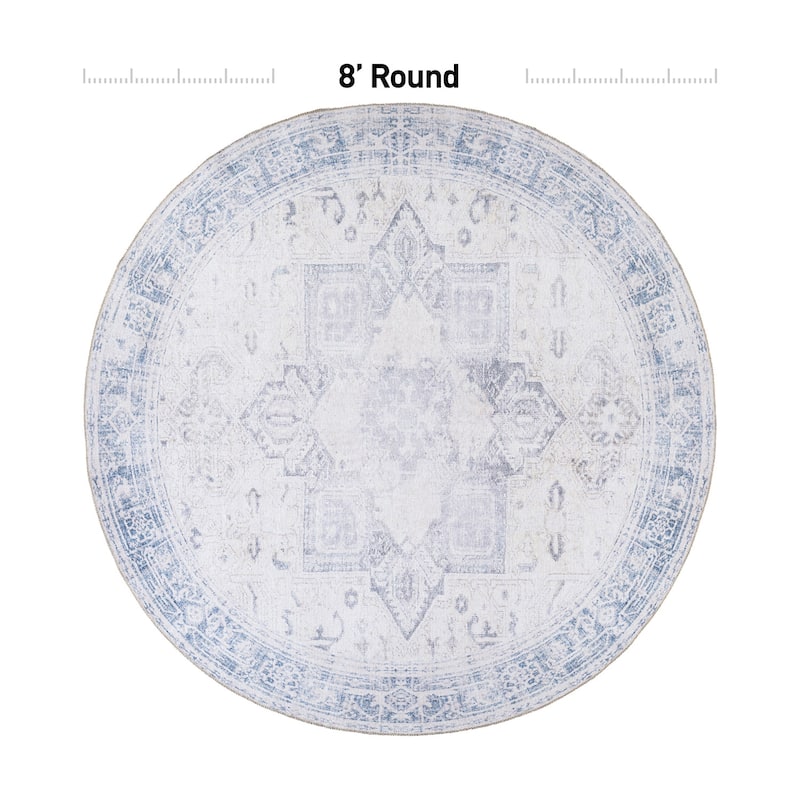 World Rug Gallery Medallion Boho Washable Area Rug