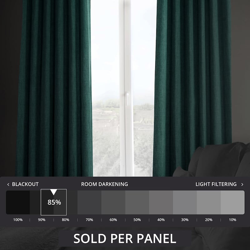 Exclusive Fabrics Faux Linen Room Darkening Curtain (1 Panel)