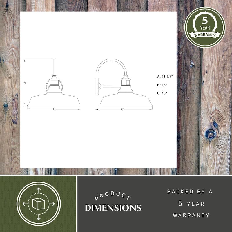 Dorado Bronze Motion Sensor Dusk to Dawn Farmhouse Barn Dark Sky Outdoor Wall Light