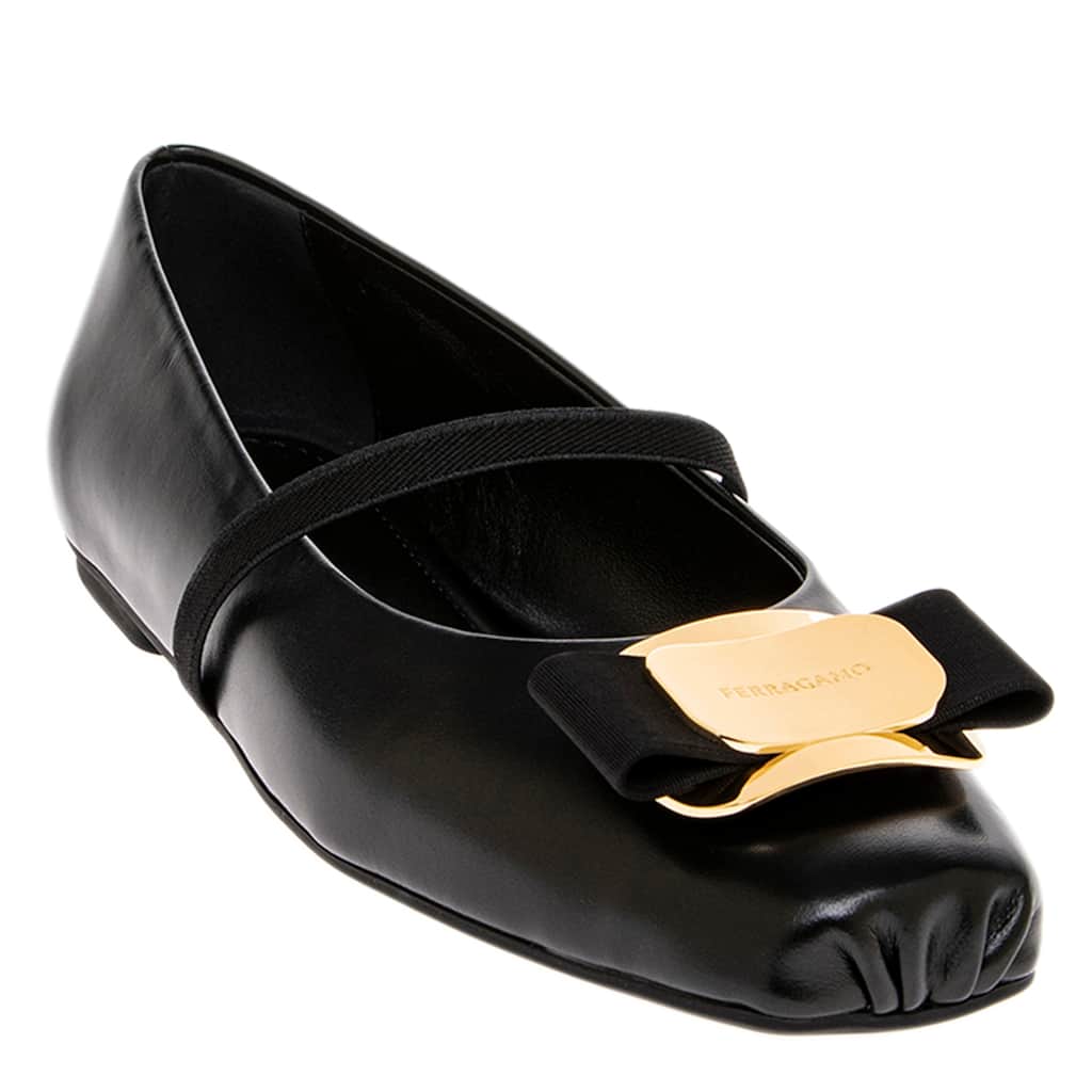 Ferragamo New Vara Plate Ballet Flats