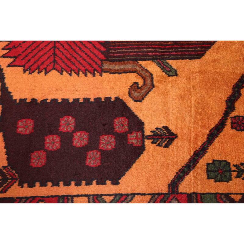 ECARPETGALLERY Hand-knotted Teimani Light Orange Wool Rug - 3'8 x 6'8