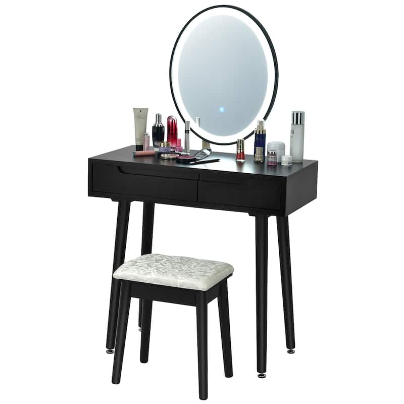 Costway Vanity Makeup Table Touch Screen 3 Lighting Modes Dressing - See Details