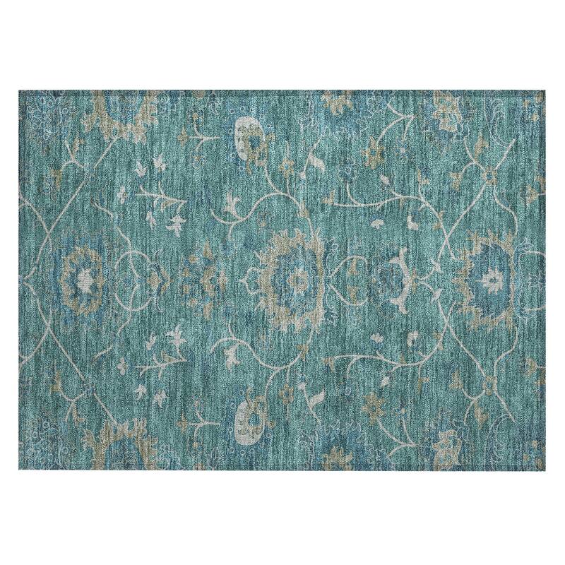 Machine Washable Indoor/ Outdoor Traditional Luna Chantille Rug