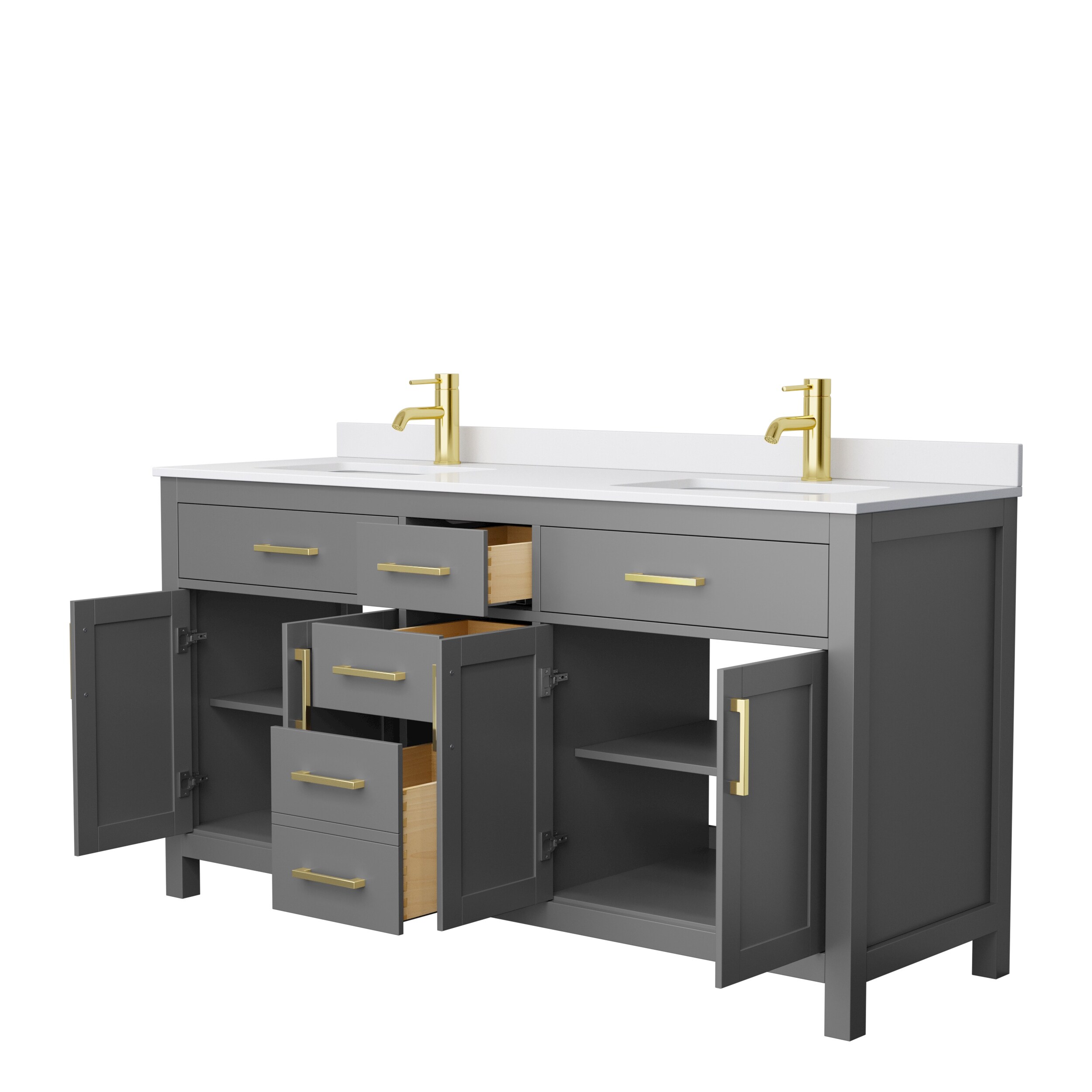 Beckett 66 Inch Double Vanity Cultured Marble Top Bed Bath