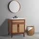 preview thumbnail 17 of 45, Javer Bohemian Rattan Freestanding 2-Shelf Bath Vanity Cabinet Base Only (Sink Basin not Included)