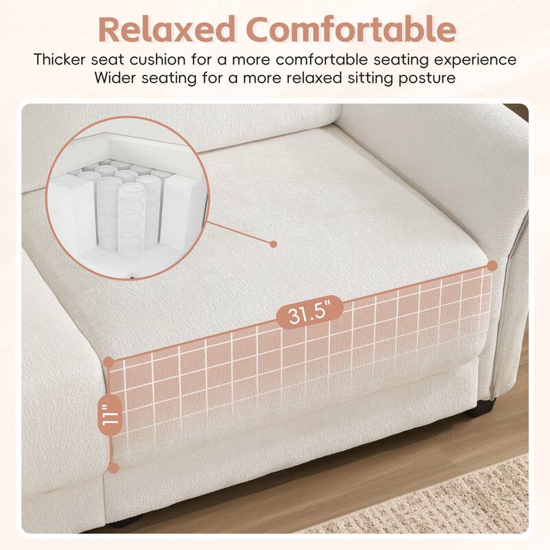 U-Shape with Extra-Wide Seat Cushion