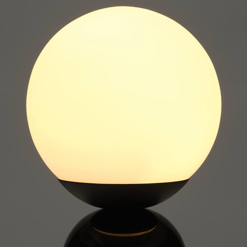 Brightech Mila 9.85 in. Mid-Century Modern Integrated LED Bedside Table Lamp with Built-In 3-Way Dimmer