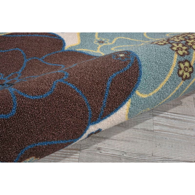 Nourison & Garden Floral Indoor / Outdoor Area Rug