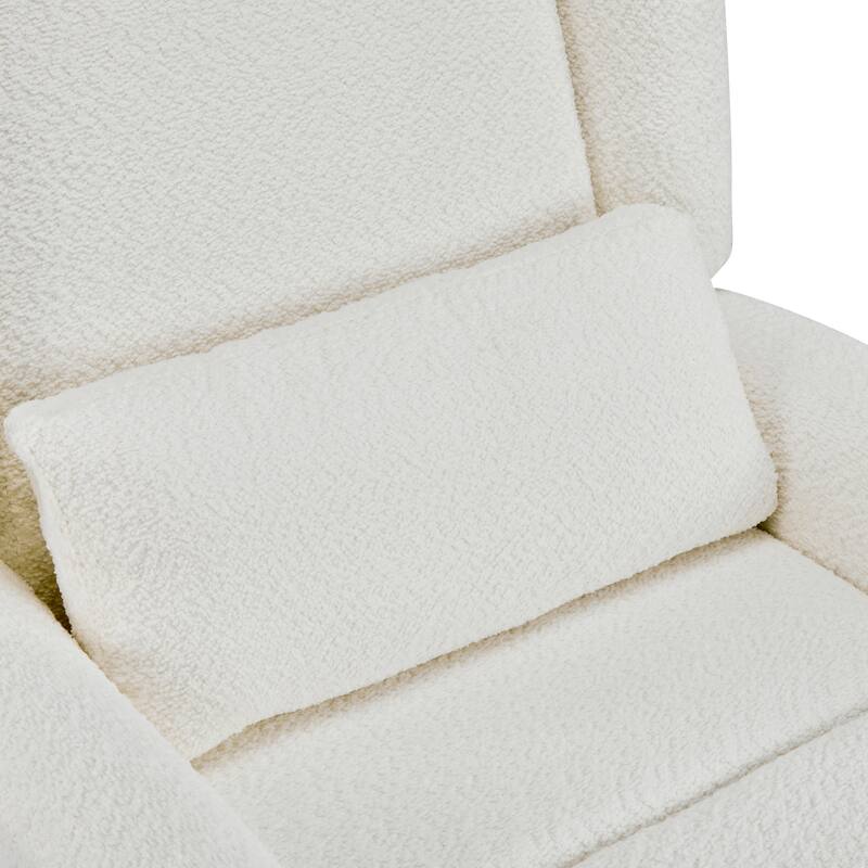 Roomfitters Power Swivel Recliner Chair, Upholstered 360° Swivel Power Recliner with Gold 5-Star Base