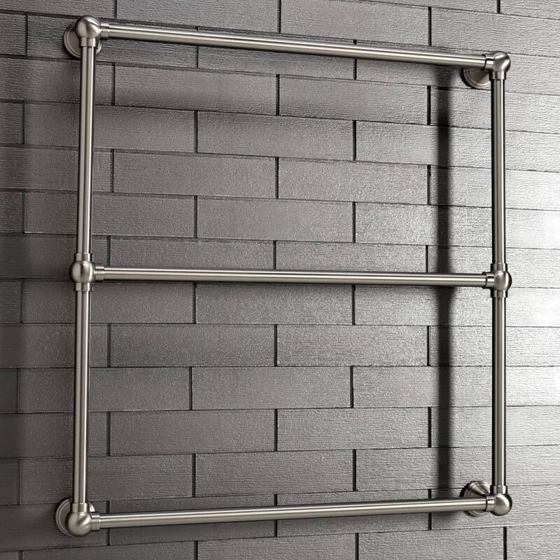 Kingston Brass Maximilien 30-Inch Wall Mount 3-Bar Towel Rack