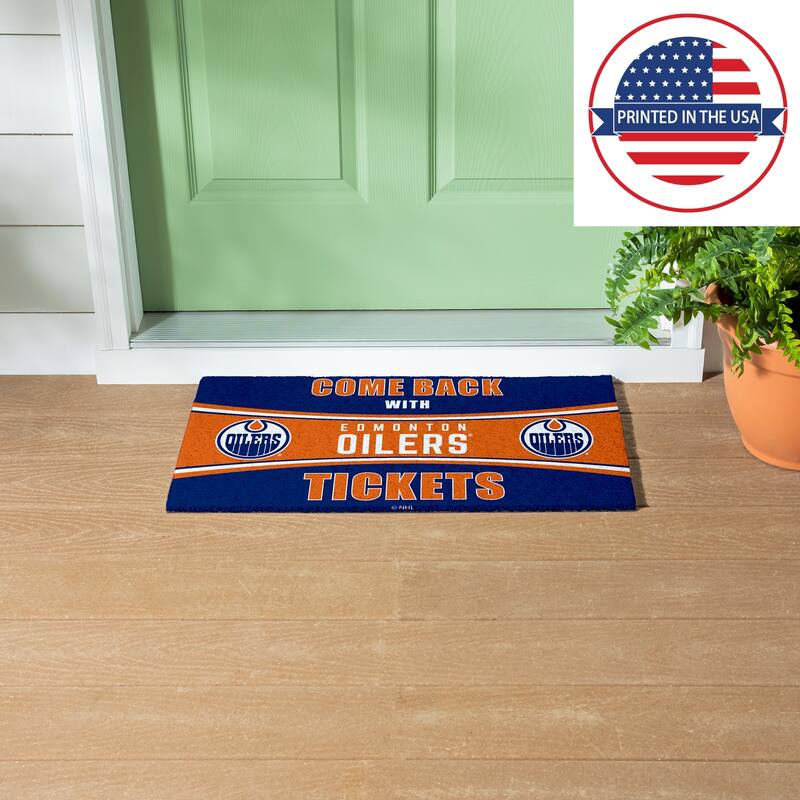 Detroit Red Wings 28 in. x 16 in. PVC "Come Back With Tickets" Trapper Door Mat