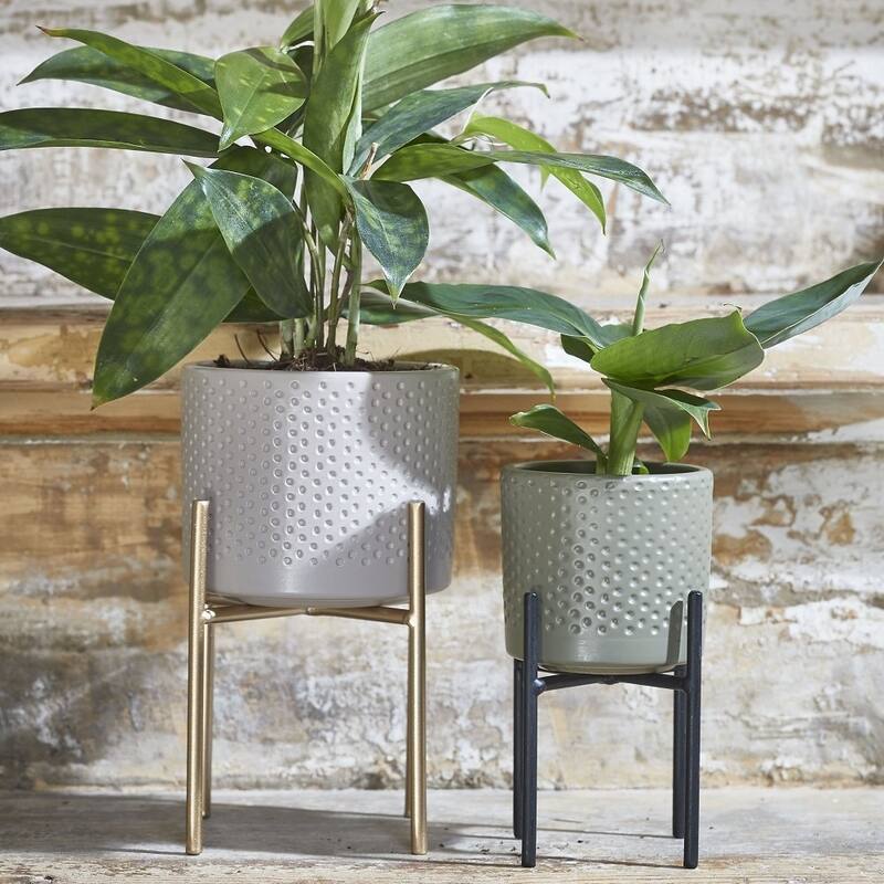 Ascot Plant Stand Gold 4.5"Dia - ST - Gold