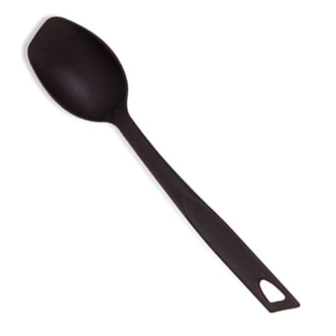 Norpro 13.5-Inch High Heat Solid Serving / Cooking Spoon, Black - 1 Pack
