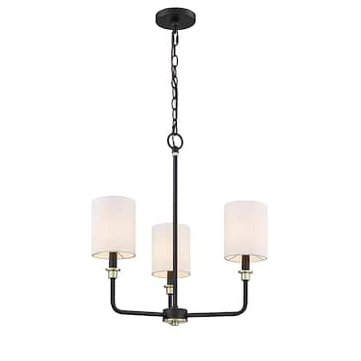 Millennium Lighting Chelsea Chandelier Ceiling Fixture in Matte Black Modern Gold