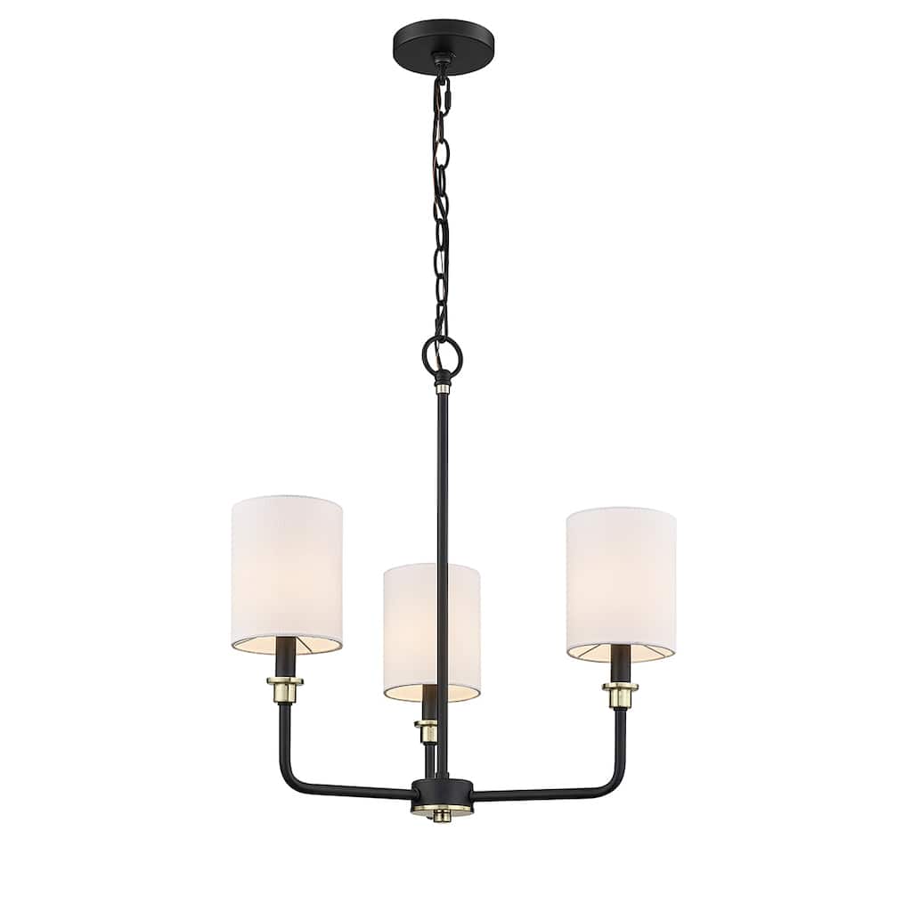 Millennium Lighting Chelsea Chandelier Ceiling Fixture in Matte Black Modern Gold
